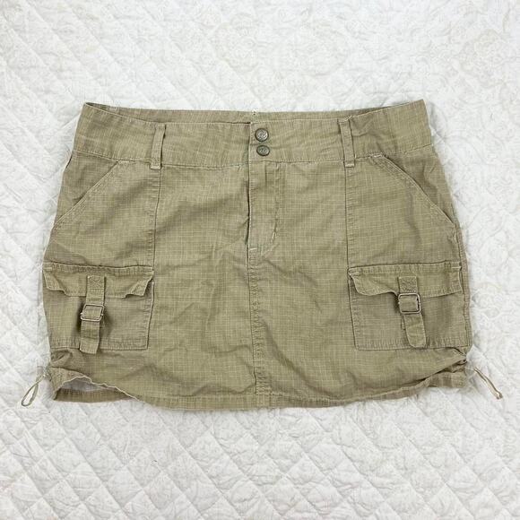 Be Bop Y2k Beige Cargo Mini Skirt - Picture 1 of 6